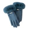Velvet Driving Mittens Thicken Ski Gloves Fashion Touch Screen Gloves  Women