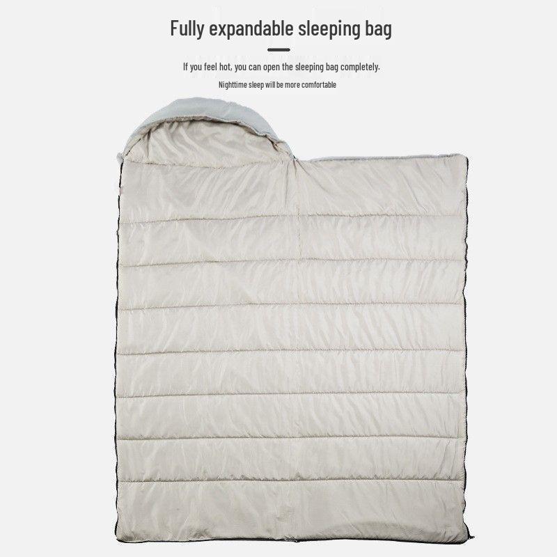 A1R Four-Season Camping Sleeping Bag - Skin-Friendly, Thick, Cotton, Splicable, Warm Envelope Style for Outdoor Use.