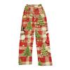 Women's Christmas Plush Pants with Snowflake and Christmas Tree Print, Cozy Sleep Pants for Home
