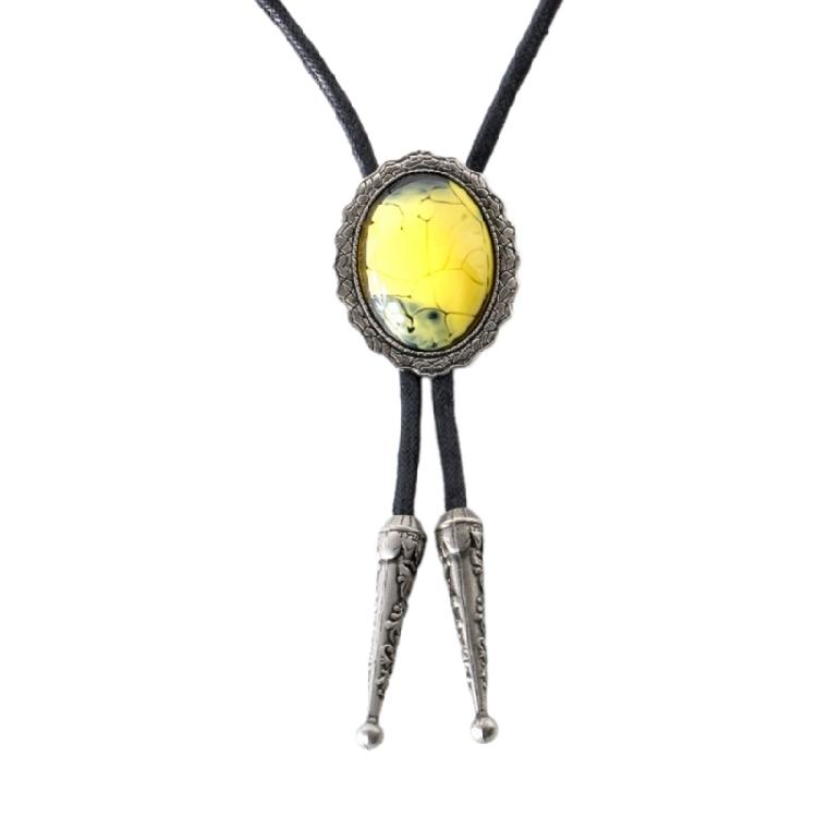Gemstones Pendant Bolo Ties Business Neckwear Western Necktie Halloween Costume Bolo Tie Decorative Necktie for Shirt