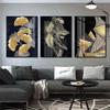 Poster 60x90 Cm Decoration with Printed Plant Leaves Frameless 3 Pcs Glamour