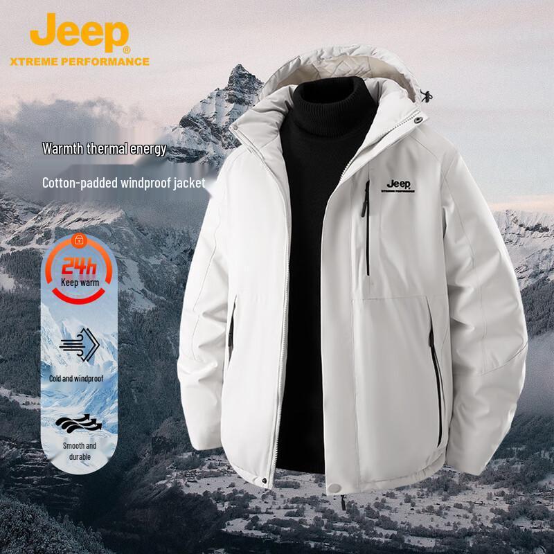 JEEP Unisex Outdoor Hooded Padded Jacket XL