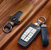 Leather Car Key Case Smart Remote Fob Protector Cover Auto Accessories For Hyundai Genesis GV70 GV80 2021 2022 G70 G80 2023 2024