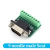 Stlxy DB9 Male Female Adapter Signals Terminal Module RS232 RS485 Serial To Terminal 9-Pin 9-Hole Connector