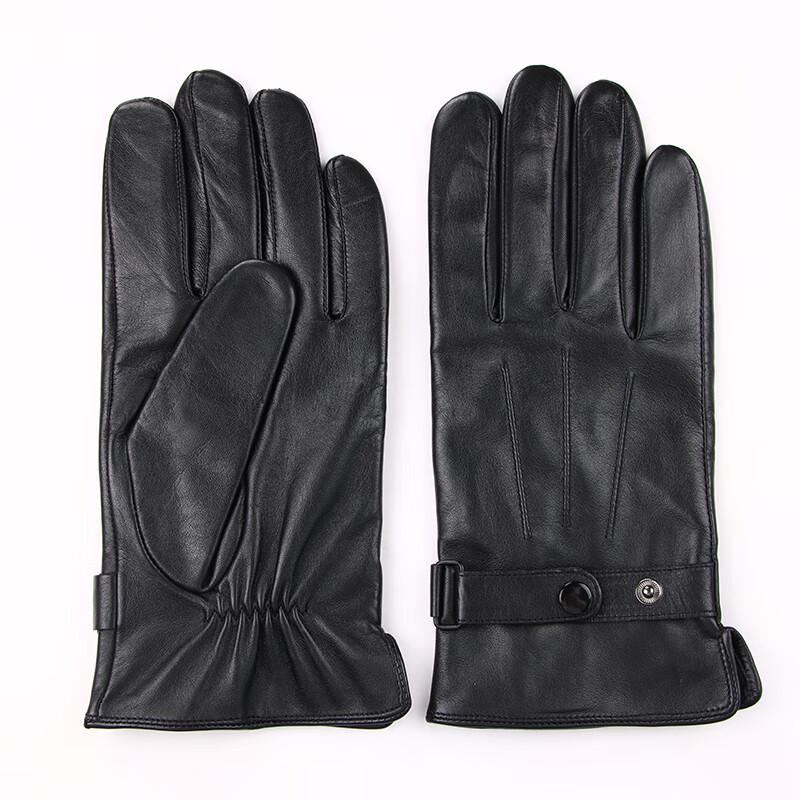 Hengyuanxiang Men's Fleece-Lined Sheepskin Gloves