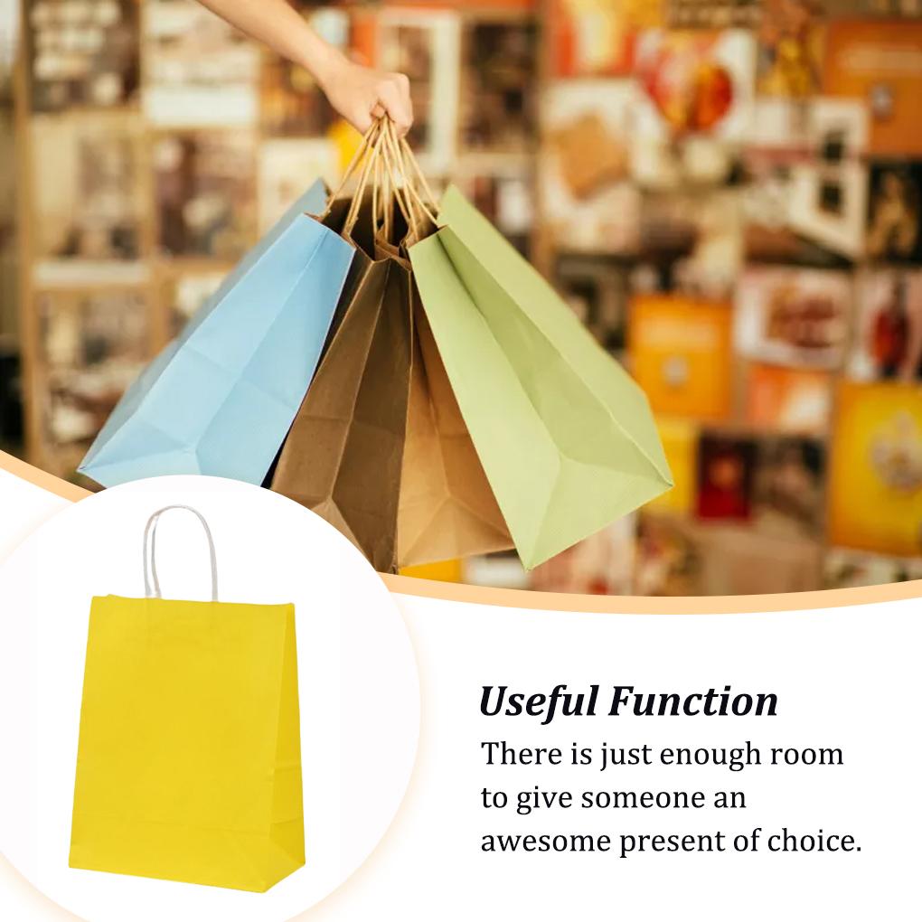 10Pcs Kraft Paper Bag with Twist Handle Load-Bearing Clothes Storage Tool Anti-deform Baking Bags Biscuit Candy Cookie Bread