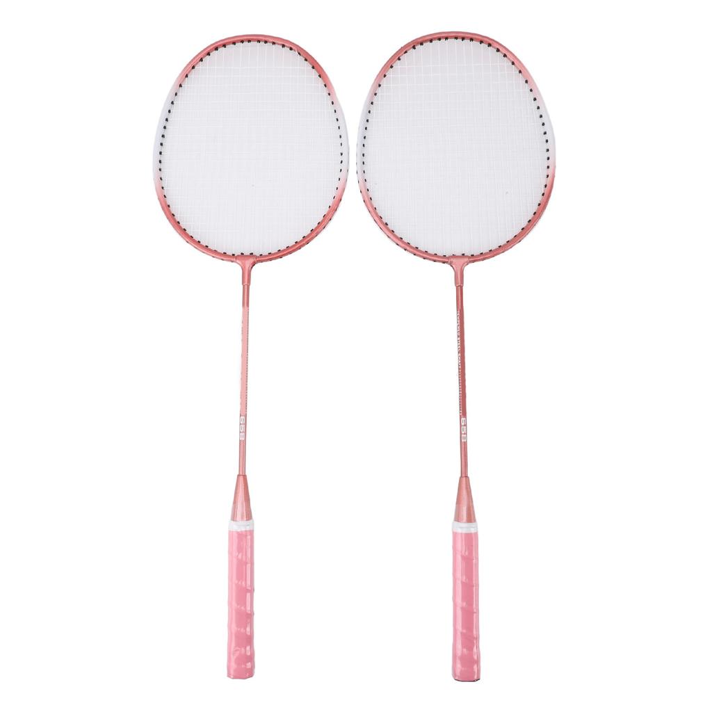 Badminton Set Professional Iron Alloy Badminton Racket with 3 Shuttlecocks Carrying Bag for Beginner Child Adult