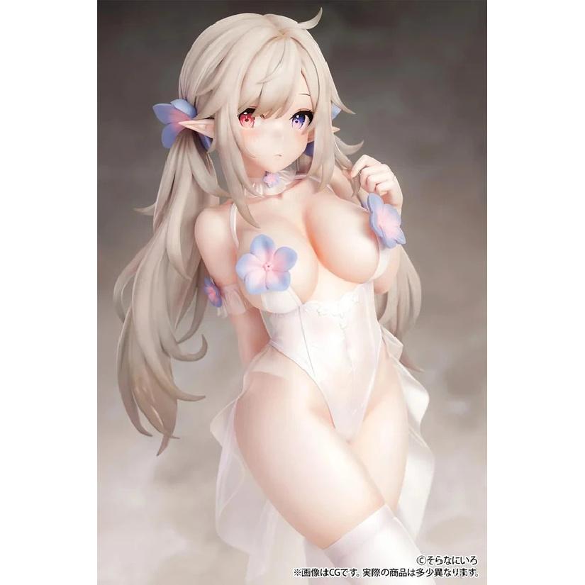 25CM  Anime Figure B Full Pure White Elf Cute Girl 1/6 Scale Anime PVC Action Figures Adult Collection Model Toys