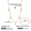 Youthway Minimalist Zircon Pendant Y Shape Chain Necklace For Women 18K Gold PVD Plated Stainless Steel Necklace Fashion Jewelry