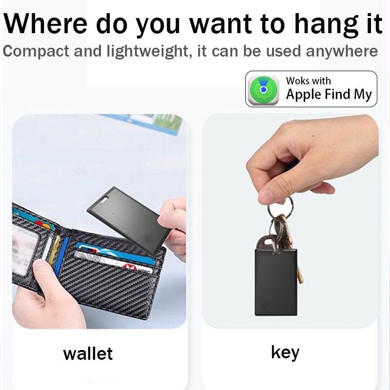 Smart Card-Style Anti-Loss Tracker: Compatible with Find My for Mobile Wallets, Keys, and Luggage - Global Positioning Enabled