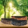Durable Medieval Knight Belt Costume Wrap Around with Prong Buckle Adjustable PU Leather Waist