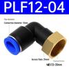 Pneumatischer L-förmiger 90° Luftschlauchverbinder Winkelstück Düse PLF6-01/8-02