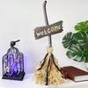 Spookachtige Heks Bezem Halloween Heksenbezemsteel met Verlichting Bewegende Bezem Geluid voor Spookhuis Decor Binnenfeest Vloer