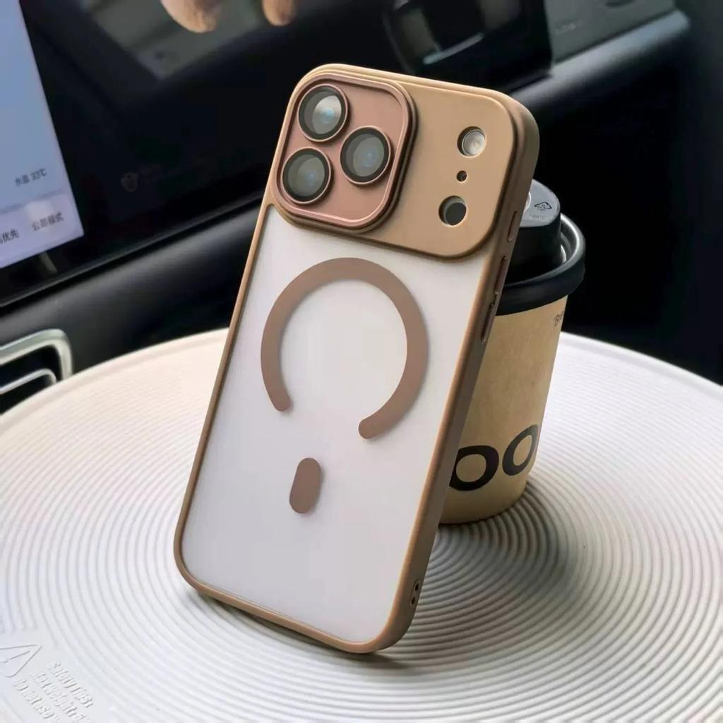 Original Matte Translucent Lens Protect Magsafe Phone Case For iPhone 17 17 Air 17Pro 17 Pro Max Magnetic Wireless Charge Cover