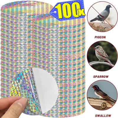 Reflective Disc Anti Bird Flash Tape Self-adhesive Bird Repellent Patch High Reflector Scare Pigeons Device Home Garden Supplies