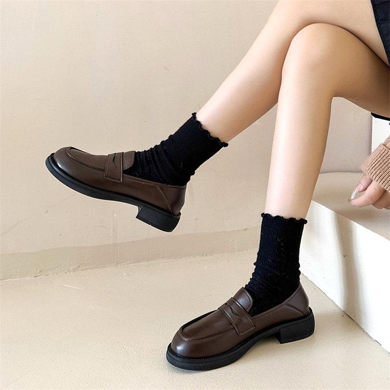 Fashion Mary Jane Shoes Lolita Shoes Japanese School Students Uniform Shoes Uwabaki JK Round Toe Buckle Trap Women Girls Cosplay Shoes