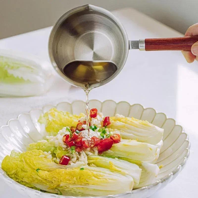 Stainless Steel Multifunctional Hot Oil Pan Mini Oil Frying Pan