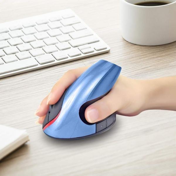 Professionelle 2,4 GHz 5 Tasten Wiederaufladbare Batterie Kabellos Ergonomisch Vertikal Optische Maus