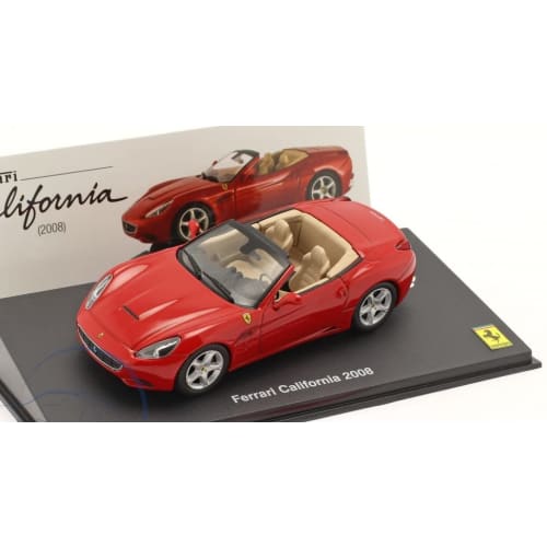 Ferrari California 2008 (Red) 1/43 Scale Diecast Model Car with Case