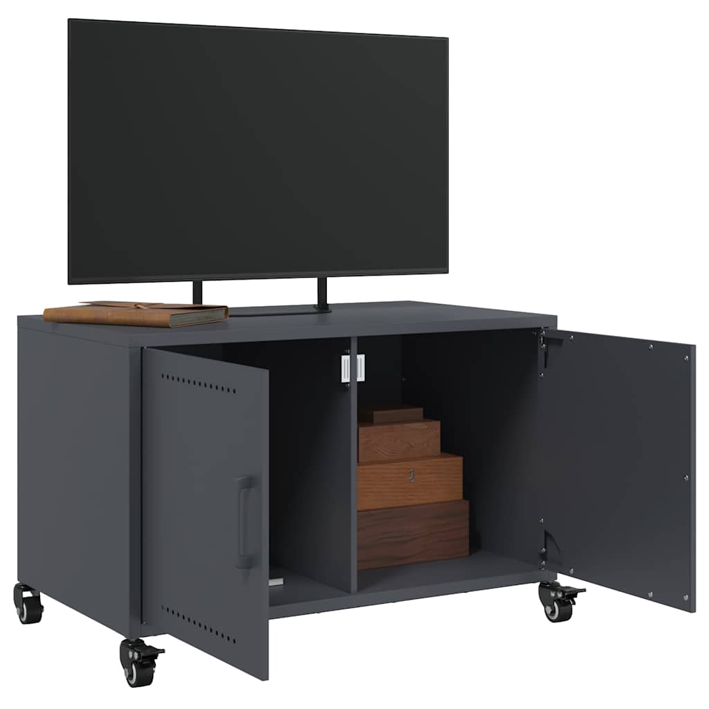 TV Stand Anthracite 68 X 39 X 43.5 Cm Cold Rolled Steel