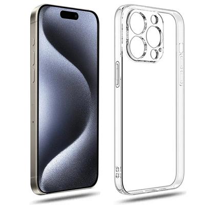 Θήκη τηλεφώνου για iPhone 15 Pro Max Πολυτελής εξαιρετικά λεπτή καθαρή θήκη για iPhone 15 14 13 12 11 Pro Max Plus Διαφανής προστατευτικός προφυλακτήρας πίσω κάλυψης