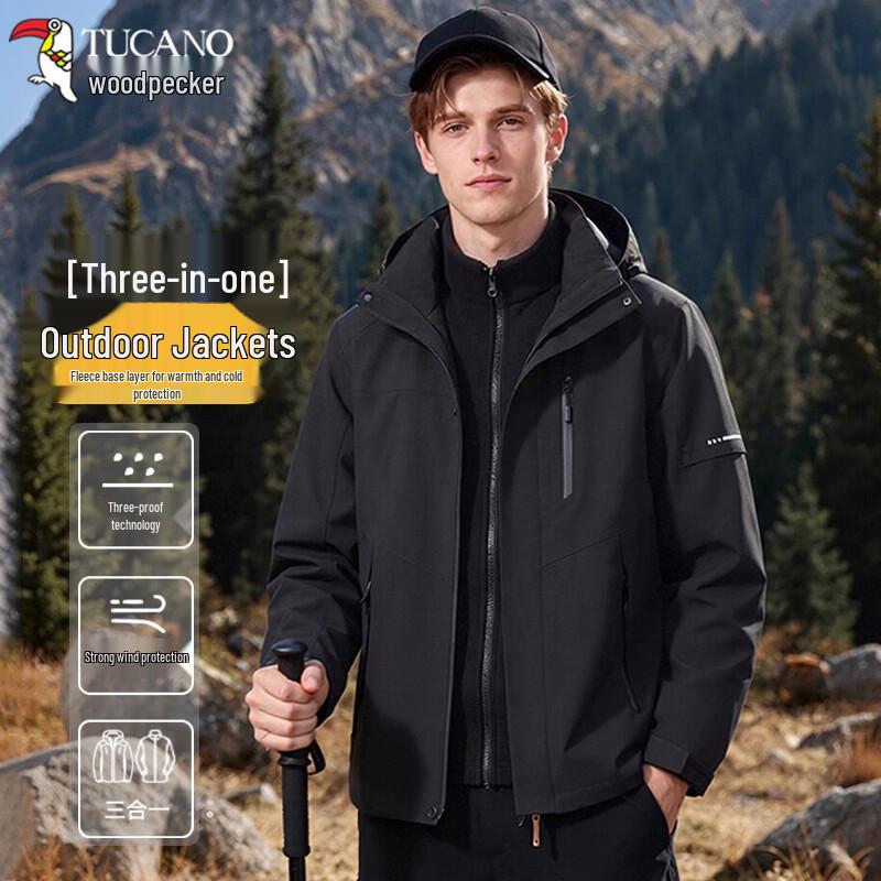 TUCANO Men's 3-in-1 Outdoor Windproof Jacket