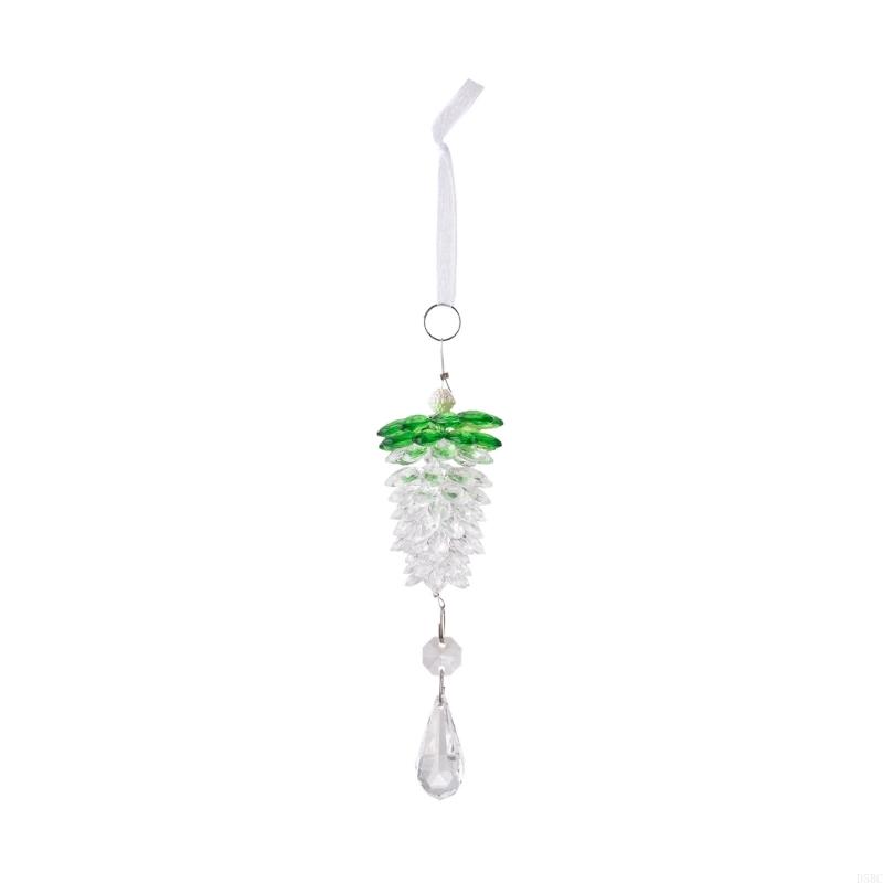 Acrylic Pinecone Ornament Transparent Hanging Decoration For Christmas Tree Window Wall