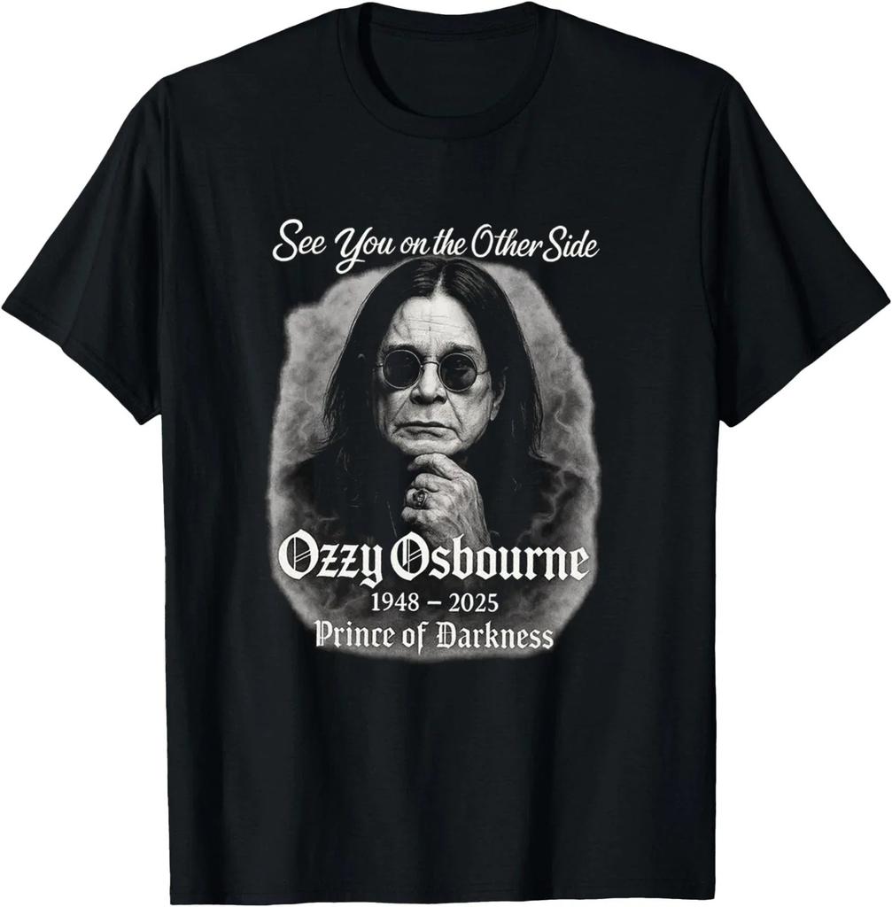 Vintage tričko Ozzy Osbourne Prince of Darkness na památku Ozzyho Osbournea Pánské Dámské Top Tričko Krátký rukáv Nadměrná velikost Volné měkké