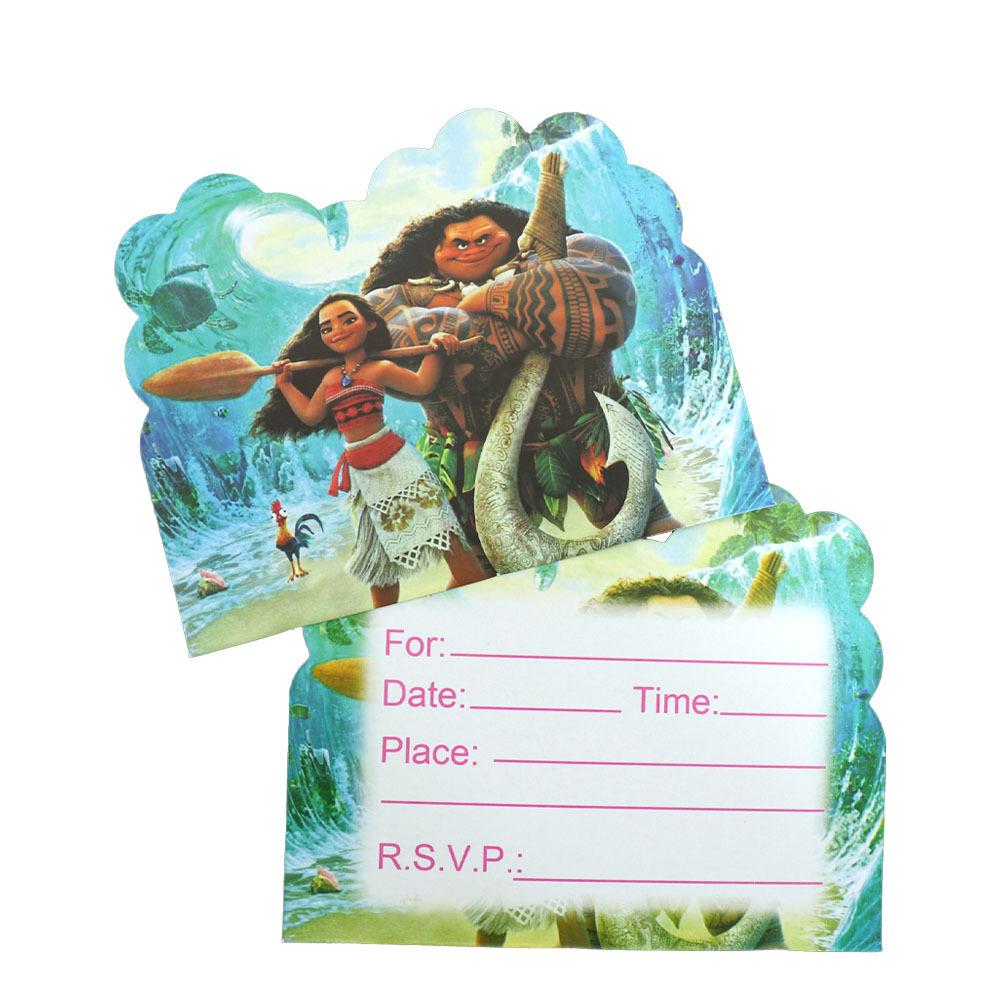 Moana Birthday Party Supplies Disposable Tableware Paper Plates Paper Cups Paper Towels Boy Decoration Green Environmental Protection
