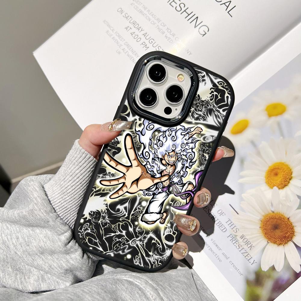Ae92 One Piece Luffy Gear 5 Phone Cases for Samsung A13 A32 A53 A04 A54 S23 S24 Ultra Infinix Hot 40 Huawei P30 Pro Metal Camera Protective Back Cover