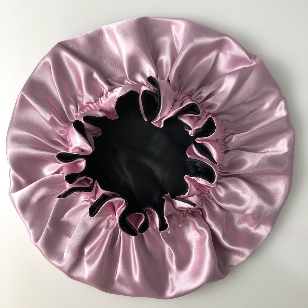 100% Silk Hair Weave Bonnet Satin Designer Bonnets Double Layer Hair Bonnets