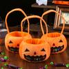 Trick or Treat Halloween Candy Bag Cloth Stuffed Cotton Tote Bags Pumpkin Candy Bucket  Children