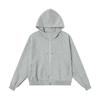 Jungle Tiger American-Style Deconstructed Gray Hooded Sweatshirt for Men, Spring High Street Trendy Brand Design, Couple's Heavyweight Jacket