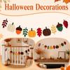 2 Pack Fall Pumpkin Leaves Bunting for Thanksgiving Halloween Mantel Home Party Decor