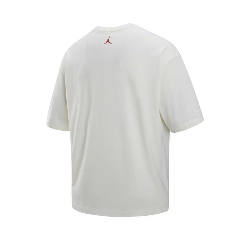 Jordan Flight Essentials Crew Neck American Vintage Loose Short Sleeve T-Shirt Men Tops Sail Campus-Red HM7132133