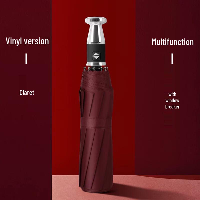 OIMG 10-Rib Automatic Car Window Breaker Umbrella