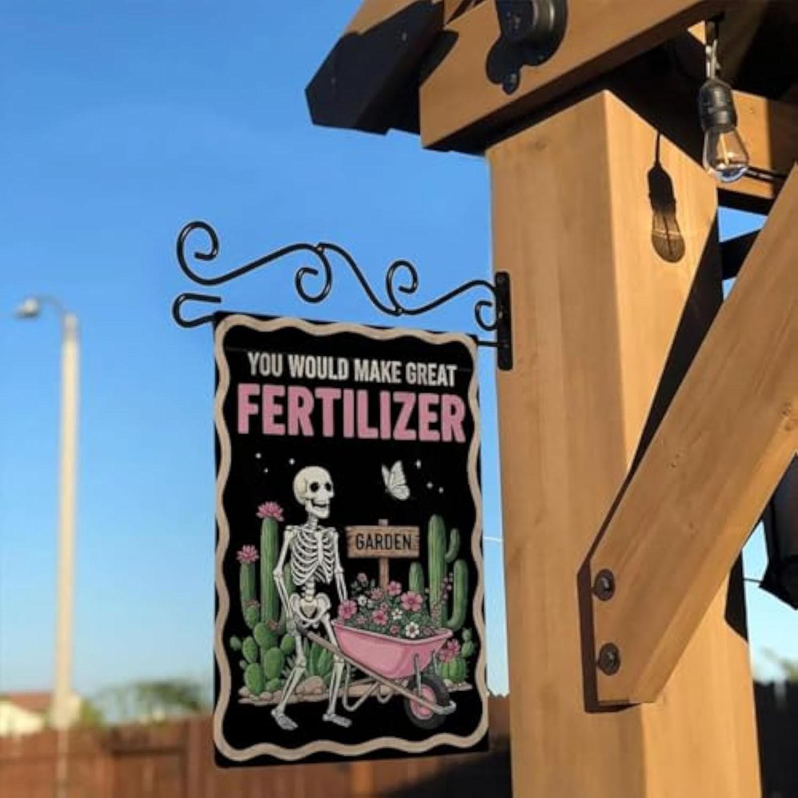 

Double Sided And Cactus Garden Flag, Fun Vertical Halloween Garden Flag, Halloween Or Everyday Yard Sign One Size