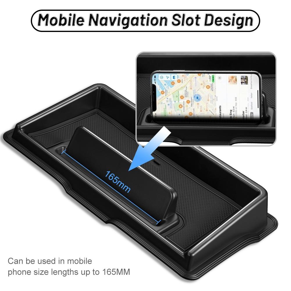 Auto-Armaturenbrett-Aufbewahrungsbox für Suzuki Jimny 2019 2020 JB64/JB74 mit Telefonnavigationshalter, Autozubehör, Armaturenbrett-Organizer