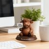 Cute Highland Bull Figurines Resin Desktop Ornaments Free Hug Humorous Cow Sculpture For Home Bookshelf Office Decorations