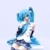 14CM Anime Sitting Hatsune Miku Figures kawaii Long Hair Sakura Action Toys Girls PVC Figure Model Toys Hatsune Miku Girl