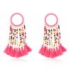 JMXD-Bohemian Tassel Earrings Exaggerated Earrings Jewelry Beads Earrings Popular Jewelry