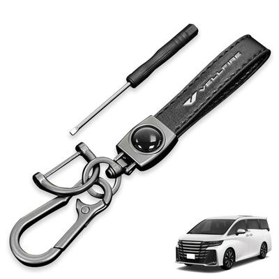 HUDIY Velfire Hoodie Key Holder, For Vellfire 40 Series, Genuine Leather Key, Car Logo,