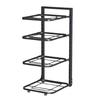 Multi-Layer Pot Storage Rack Strong Load-bearing Hollow Design Adjustable Cabinet Under-Sink Pan Rack Cookware Holder