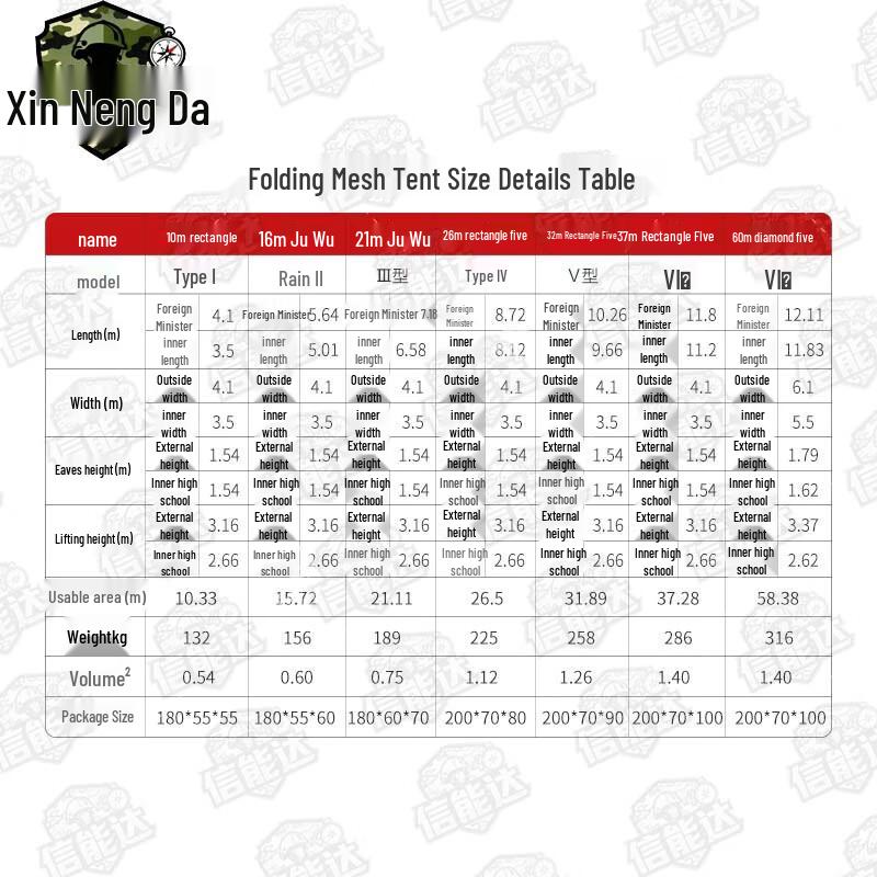 Xinnengda Rhombus Five-Arch Folding Tent