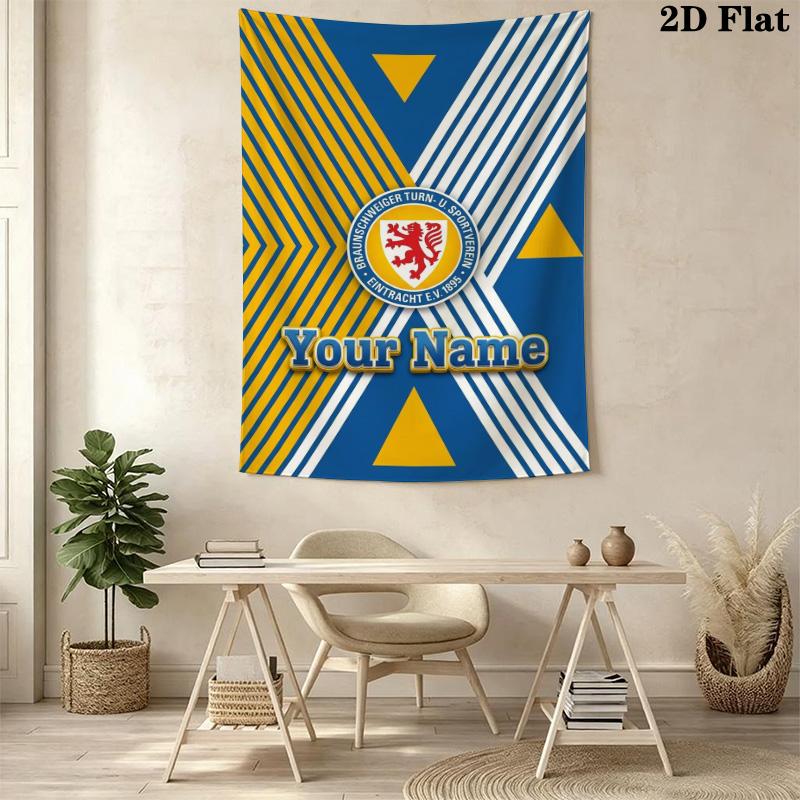Name Custom Eintracht Frankfurt logo Wall Tapestry Aesthetic Wall Hanging Printed Fabric Blanket Decorative Tapestries for Bedroom Living Room Home De