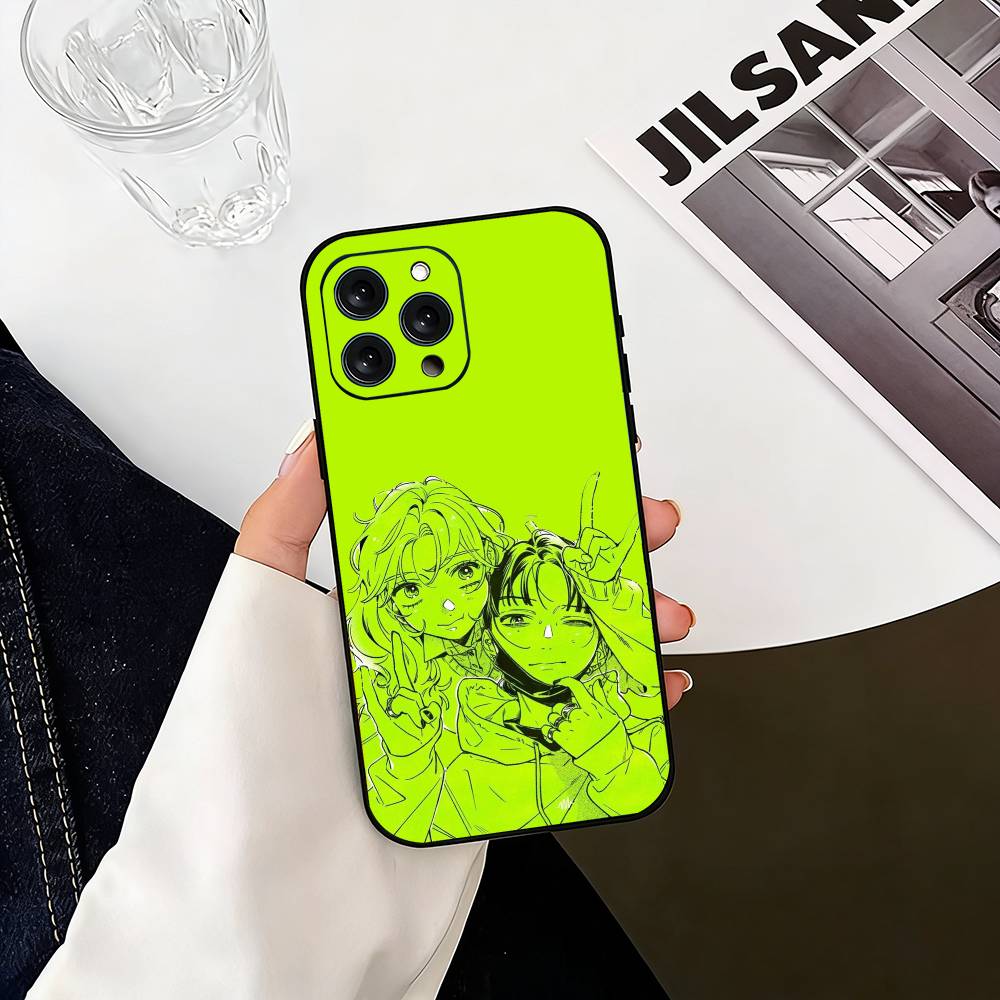 KiniOto Manga The Green Yuri Guy Phone Case For iPhone 17, 16,15,14,13,12,11 Plus,Pro Max, Others Soft Black Cover