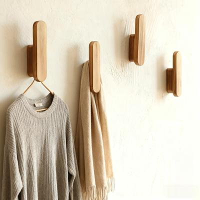 5 Stück Haken aus Massivholz Starke Tragfähigkeit Eingangsbereich Garderobenständer Badezimmer Schlafzimmer Türrahmen Aufbewahrungs-Organizer Mehrere Haken Design Platzsparend