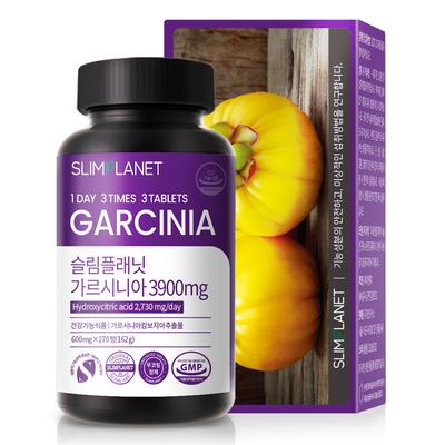 Dieta adelgazante Slimplanet Garcinia Cambogia 3900 mg 1 caja/162 g(600 mg x 270 unidades) - Bloqueador de carbohidratos para bajar de peso Supresor del apetito