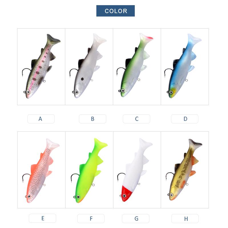 MEREDITH Trout Swimbait 12cm 38.5g 15cm 65.8g 1pc T-Tail Split Ring Trout Fishing BQE01