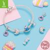 Dream Sweet Donut Candy Pendant Accessories S925 Sterling Silver Girl Heart Dessert Diy Beads